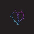 heart brocken icon vector design