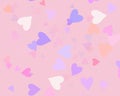 Heart brokeh, pink background,Valentine day Royalty Free Stock Photo