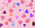 Heart brokeh, pink background,Valentine day Royalty Free Stock Photo