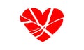 Heart broken icon, romance love, disappointment simple symbol. Vector illustration Royalty Free Stock Photo