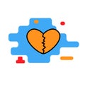 Heart broken love icon