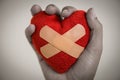 Heart broken, Love and Valentines day concept. Royalty Free Stock Photo