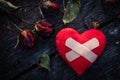 Heart broken, Love and Valentines day concept. Royalty Free Stock Photo