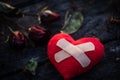 Heart broken, Love and Valentines day concept. Royalty Free Stock Photo