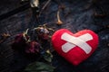 Heart broken, Love and Valentines day concept. Royalty Free Stock Photo