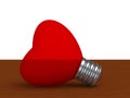 Heart bulb 3d