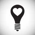 Heart bulb icon on white background for graphic and web design, Modern simple vector sign. Internet concept. Trendy symbol for Royalty Free Stock Photo