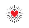 Heart burst icon Royalty Free Stock Photo