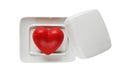 Heart in a butterdish Royalty Free Stock Photo