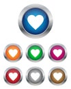 Heart buttons Royalty Free Stock Photo