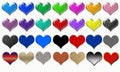 Heart buttons Royalty Free Stock Photo