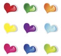 Heart buttons Royalty Free Stock Photo
