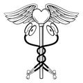 Heart Caduceus Stethoscope Medical Icon Concept Royalty Free Stock Photo