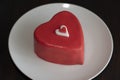 Heart chocolate cake fondant Royalty Free Stock Photo