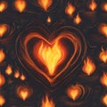 The heart of a campfire, pulsating with radiant energy Royalty Free Stock Photo