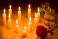 Heart of candles Royalty Free Stock Photo