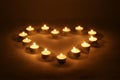Heart of candles Royalty Free Stock Photo