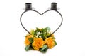 Heart candlestick with roses