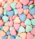 Heart Candy. A pile of colorful heart candies for Valentine`s day Royalty Free Stock Photo