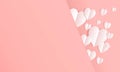 Valentine love cute paper origami heart card banner background Royalty Free Stock Photo