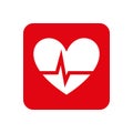 Heart cardio isolated icon Royalty Free Stock Photo