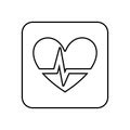 Heart cardio isolated icon Royalty Free Stock Photo