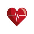 Heart cardio isolated icon Royalty Free Stock Photo