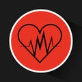 Heart cardio isolated icon Royalty Free Stock Photo