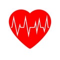 Heart cardiogram icon