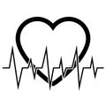 Heart cardiogram icon