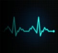 Heart cardiogram line isolated on background. Vector illustration