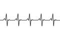 Heart cardiogram line. Vector illustration Royalty Free Stock Photo