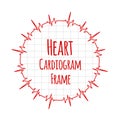 Heart cardiogram pulse bpm. Vector illustration