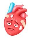 heart cartoon problem symbol sign icon