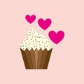 heart cartoon sweet cup cake chip candy icon design