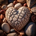 Heart carved from stone, hard and cold Royalty Free Stock Photo