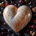 Heart carved from stone, hard and cold Royalty Free Stock Photo