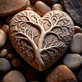 Heart carved from stone, hard and cold Royalty Free Stock Photo