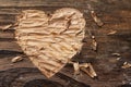 Heart carved