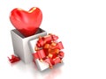 Heart in a celebratory box on