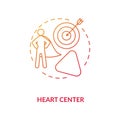 Heart Center Red Gradient Concept Icon