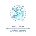 Heart Center Turquoise Concept Icon