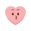 Heart character pouting. Vector illustration decorative design