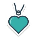 Heart charm, heart locket Vector Icon editable Royalty Free Stock Photo