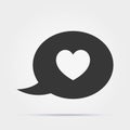 Heart chat icon Vector. Just desing
