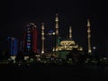 The heart of Chechnya mosque and Grozny city