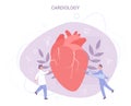 Heart checkup banner concept. Idea of health care and disease