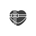 Heart chocolate box vector icon