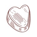 heart chocolate sketch