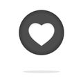 Heart in circle, valentine day line icon